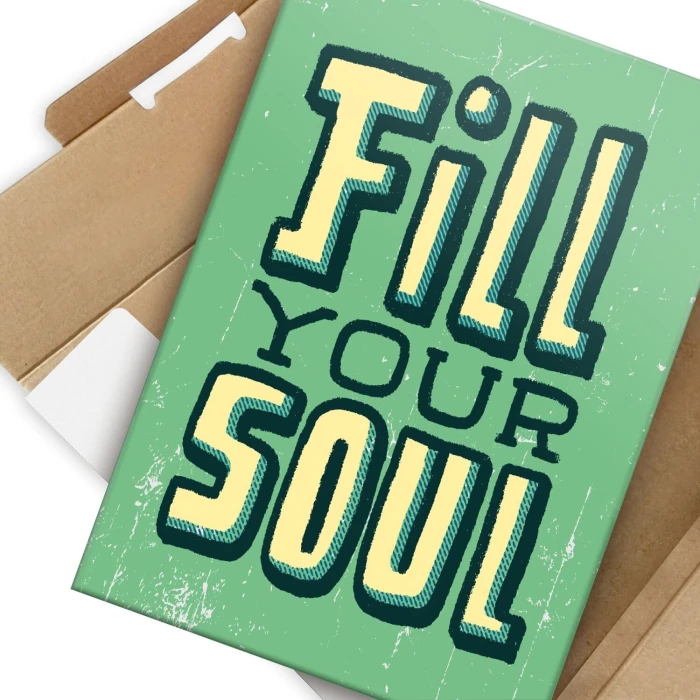 Plakat metalowy Fill your soul Prezent