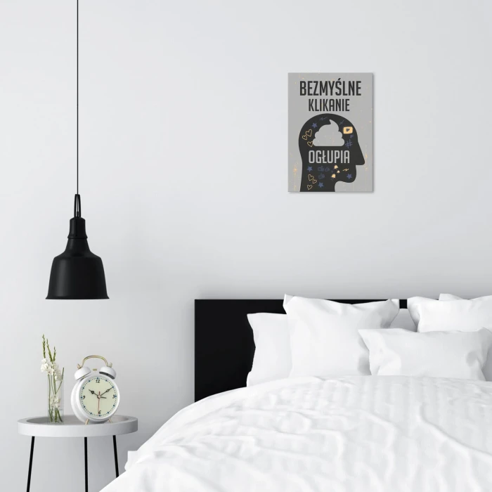 Poster metal bezmyślne klikanie gift