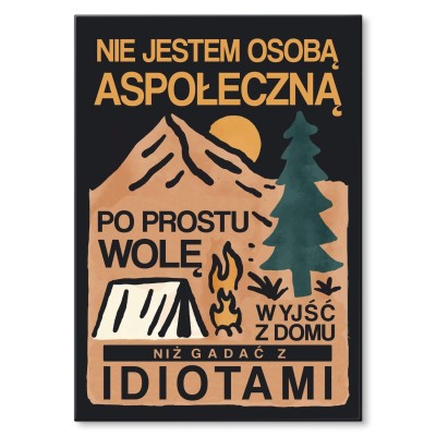 Poster metal Nie jestem gift