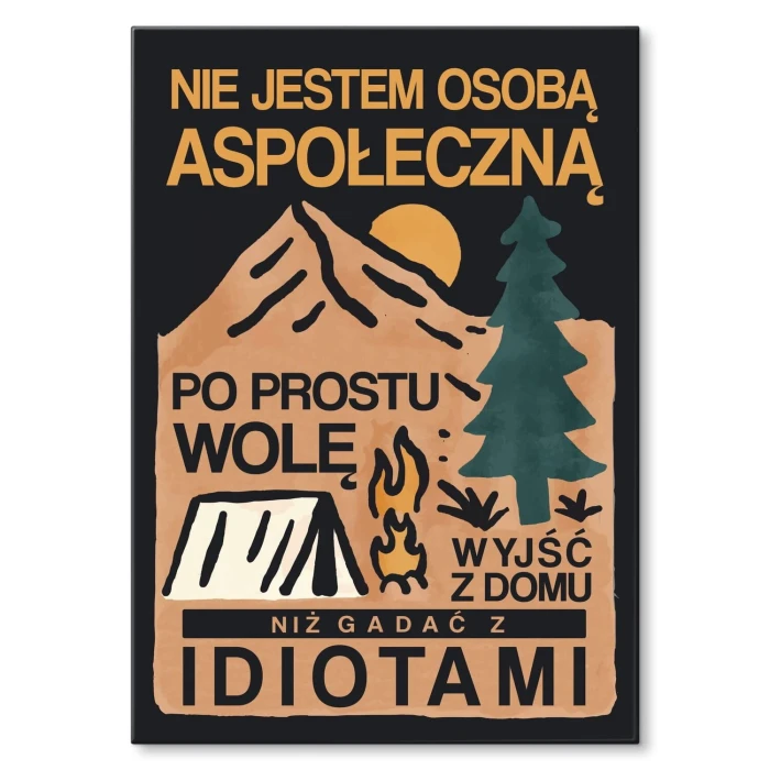 Plakat metalowy Nie jestem Prezent