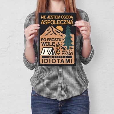 Plakat metalowy Nie jestem Prezent