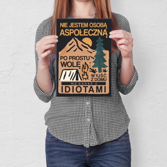 Poster metal Nie jestem gift