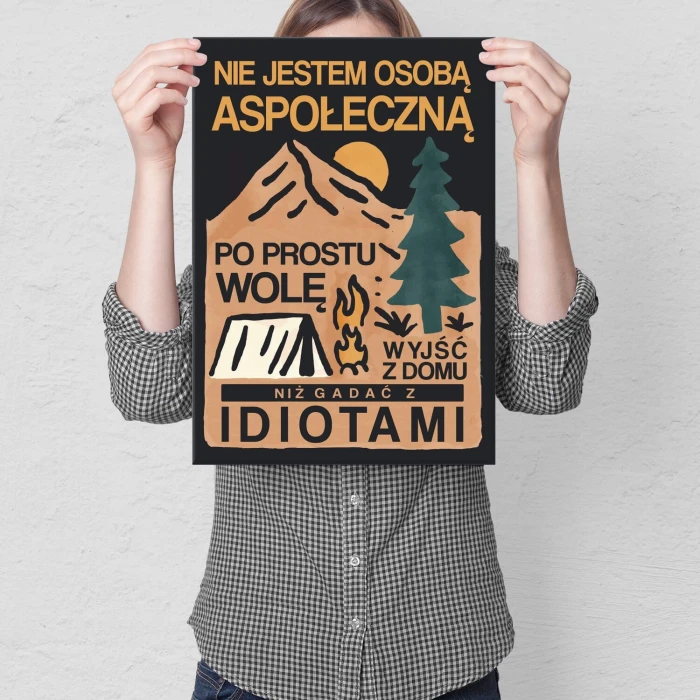 Plakat metalowy Nie jestem Prezent