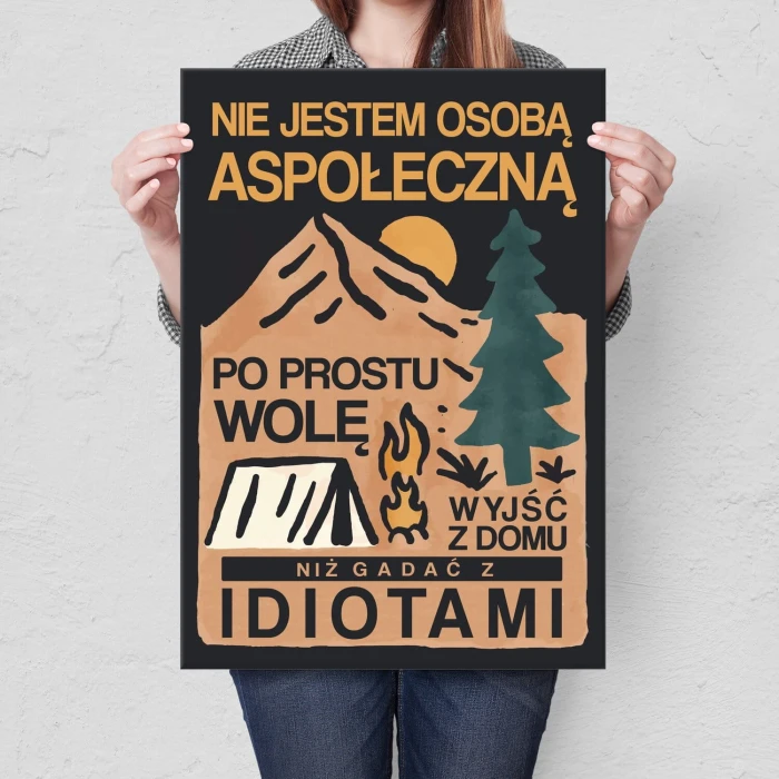 Plakat metalowy Nie jestem Prezent