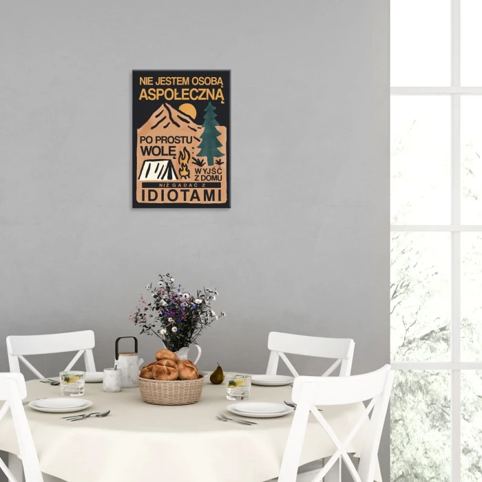 Plakat metalowy Nie jestem Prezent