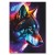 Plakat metalowy wilk neon Prezent