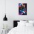 Plakat metalowy wilk neon Prezent