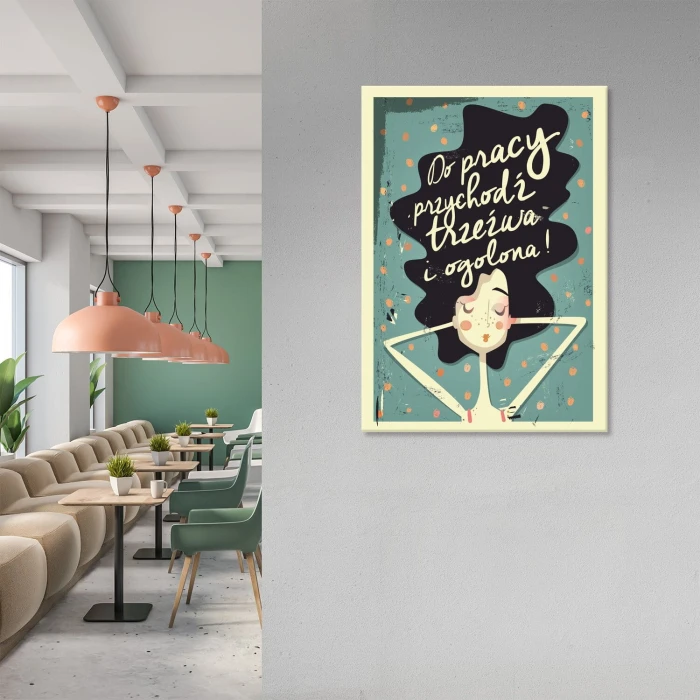 Poster metal trzeźwa i ogolona gift