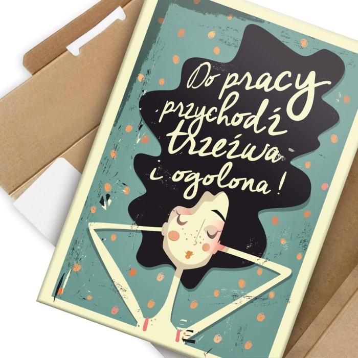 Poster metal trzeźwa i ogolona gift