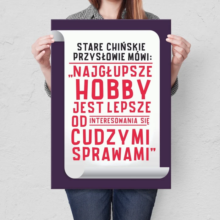 Poster metal najgłupsze hobby gift