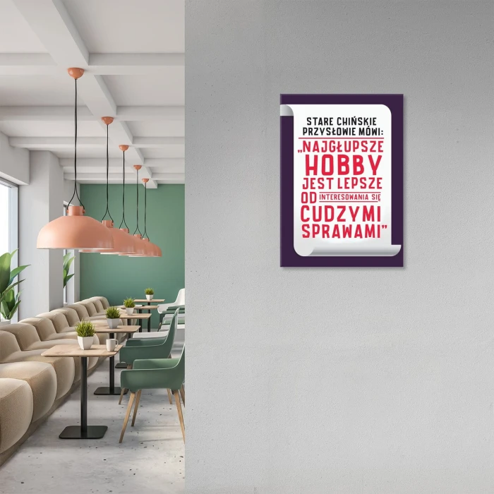 Poster metal najgłupsze hobby gift