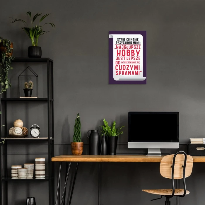 Poster metal najgłupsze hobby gift