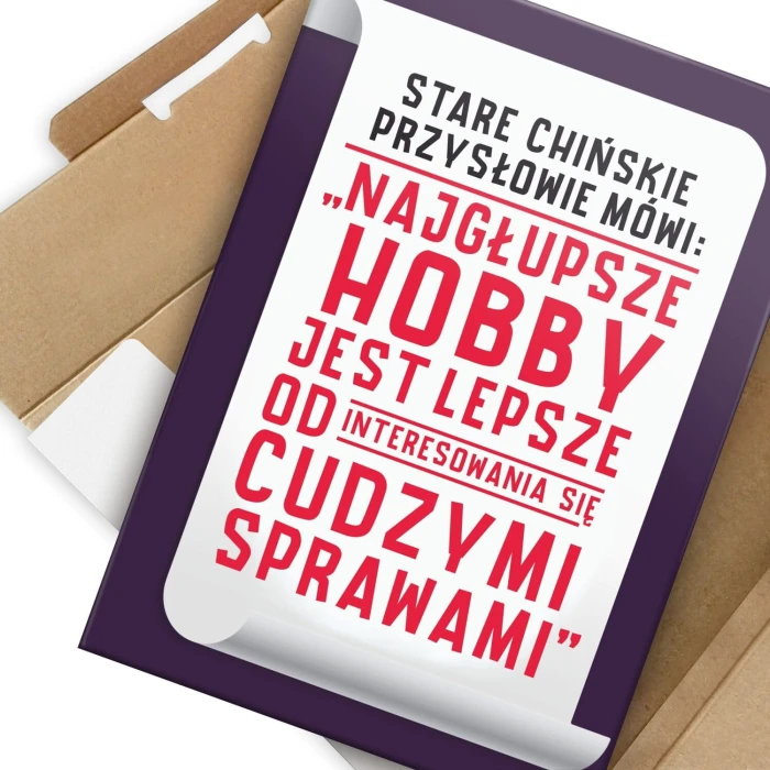 Plakat metalowy najgłupsze hobby Prezent