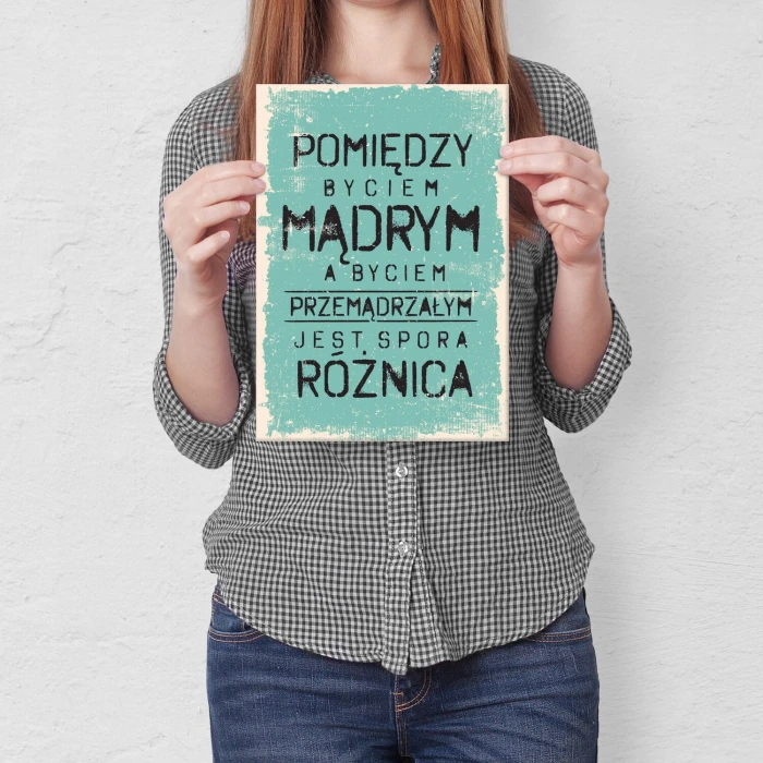 Poster metal bycie mądrym gift