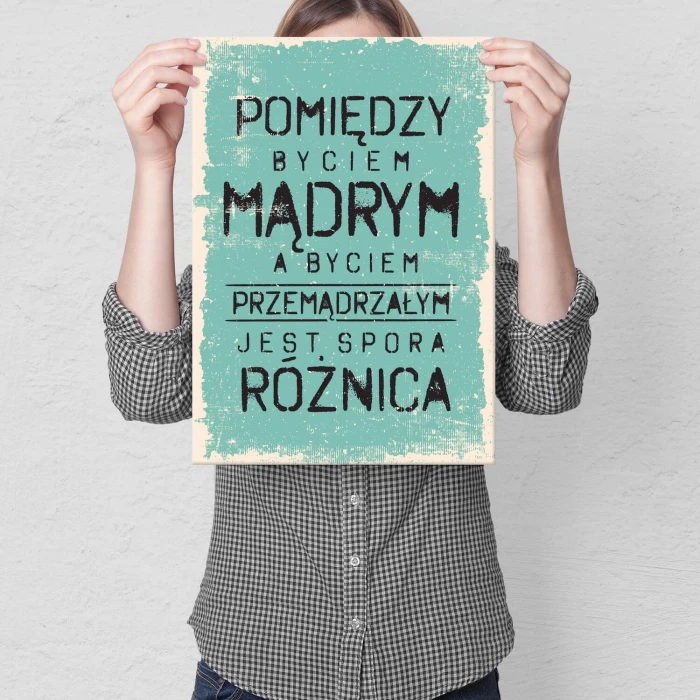 Poster metal bycie mądrym gift