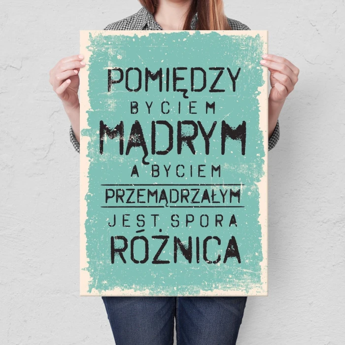 Poster metal bycie mądrym gift