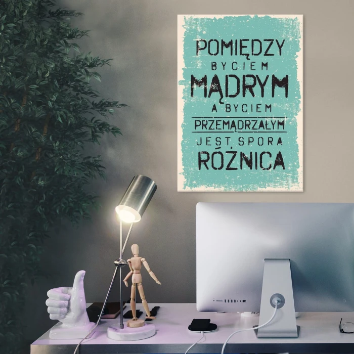 Plakat metalowy bycie mądrym Prezent