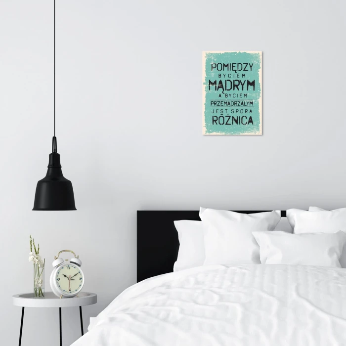 Poster metal bycie mądrym gift