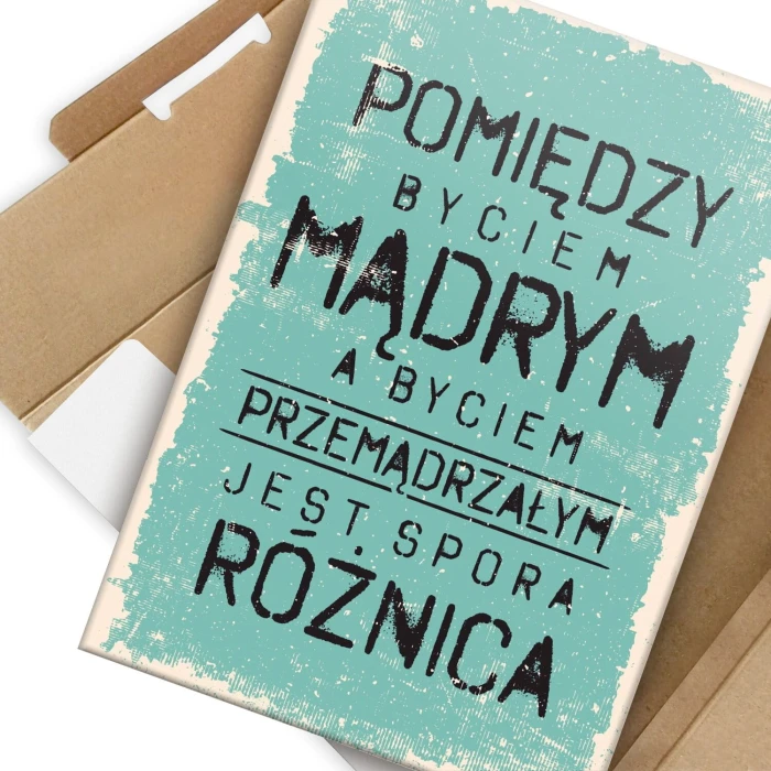 Plakat metalowy bycie mądrym Prezent