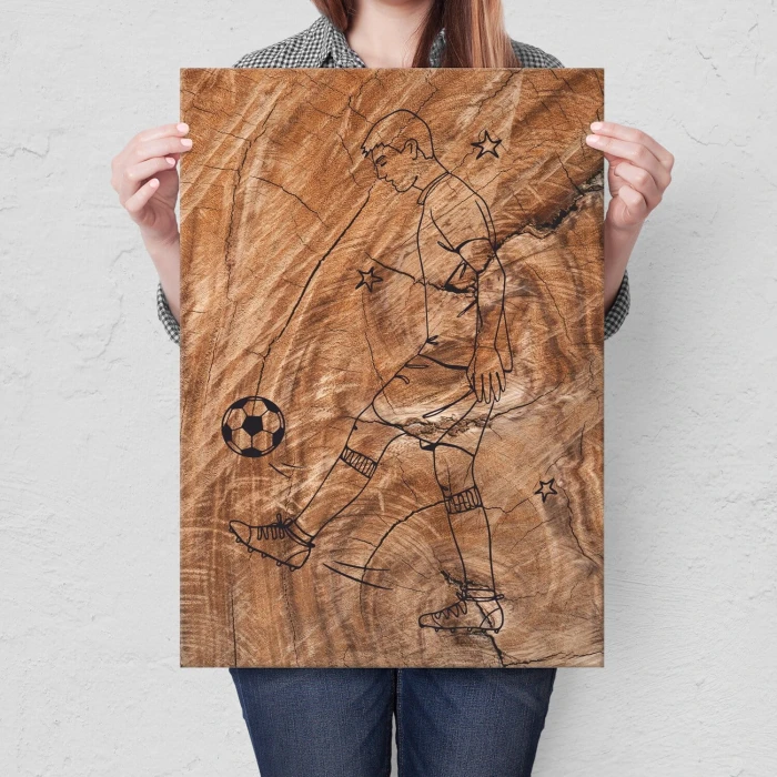 Poster metal Drewno gift