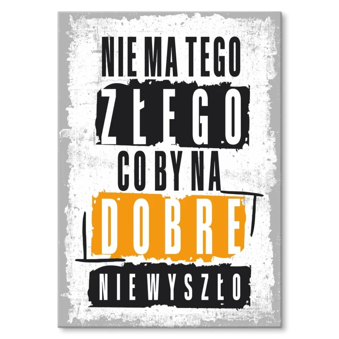 Poster metal Nie ma tego złego gift