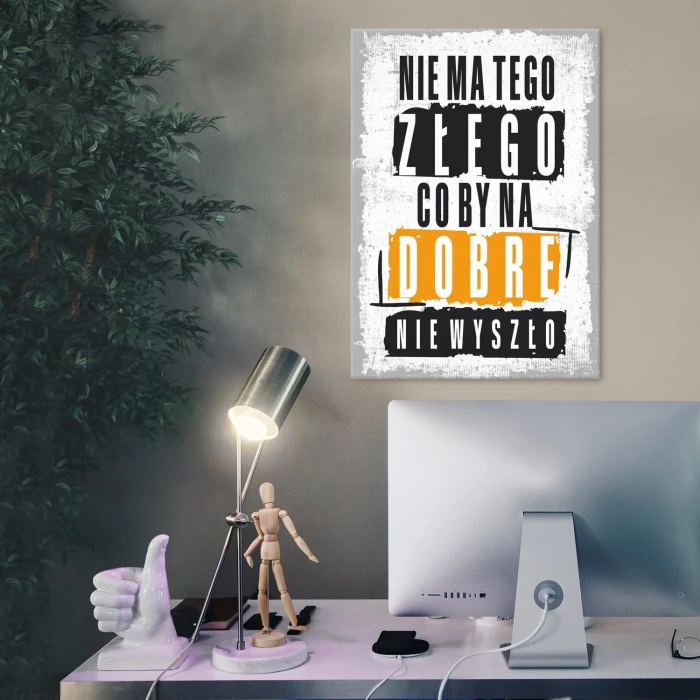 Plakat metalowy Nie ma tego złego Prezent