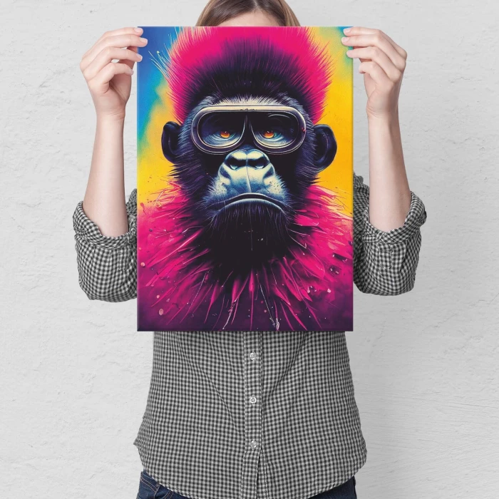 Poster metal gorilla fun gift