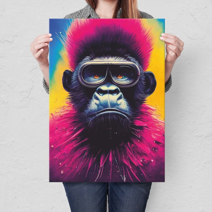 Plakat metalowy gorilla fun Prezent