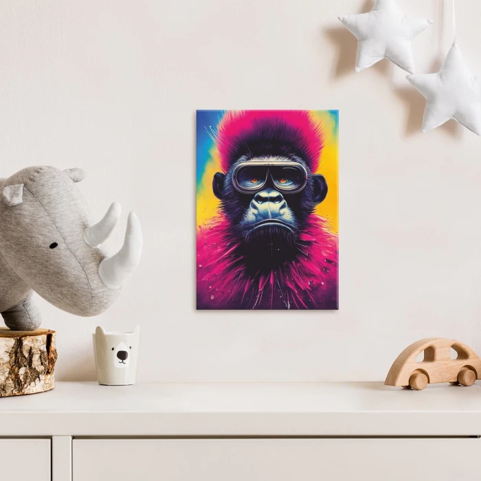 Plakat metalowy gorilla fun Prezent