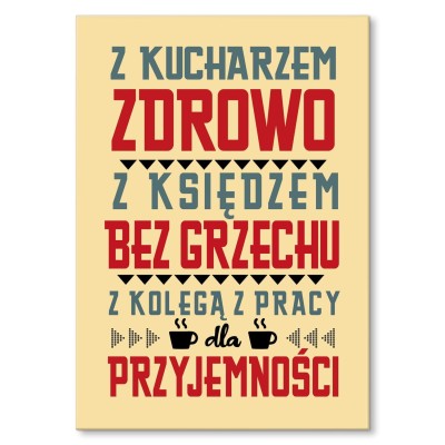 Plakat metalowy dla przyjemności Prezent