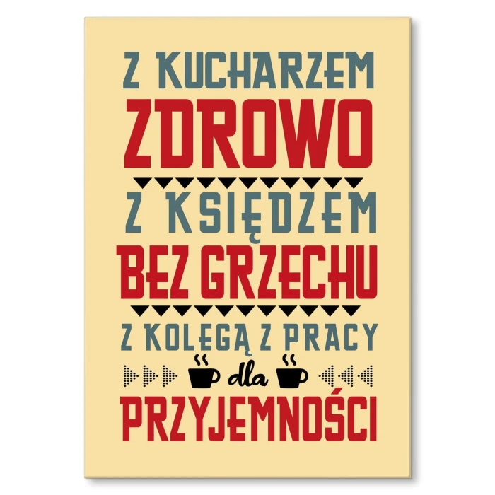 Plakat metalowy dla przyjemności Prezent