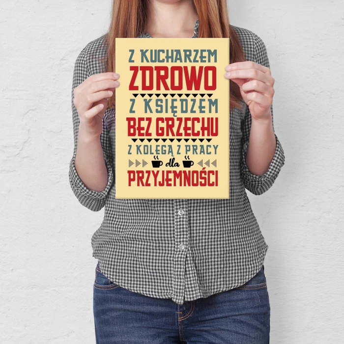Plakat metalowy dla przyjemności Prezent