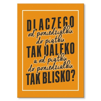Poster metal Dlaczego gift