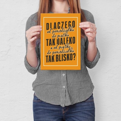 Plakat metalowy Dlaczego Prezent
