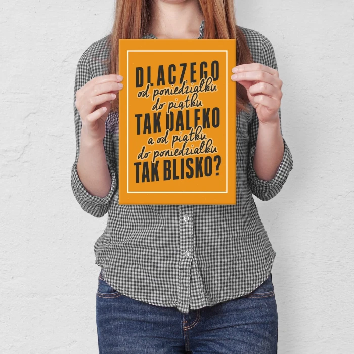 Plakat metalowy Dlaczego Prezent