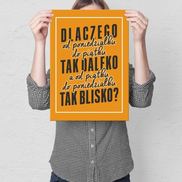 Plakat metalowy Dlaczego Prezent