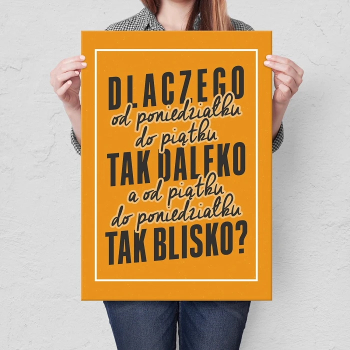 Plakat metalowy Dlaczego Prezent