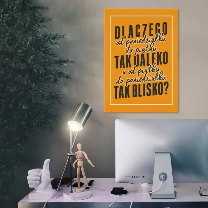 Plakat metalowy Dlaczego Prezent
