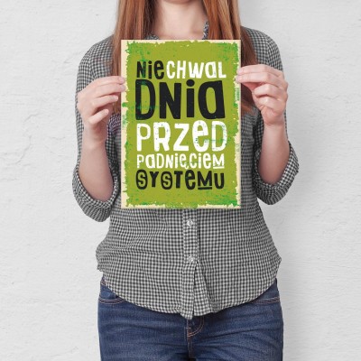 Plakat metalowy nie chwal dnia Prezent