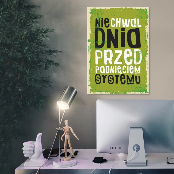 Plakat metalowy nie chwal dnia Prezent