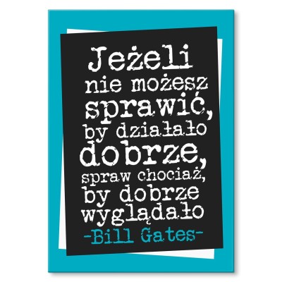 Plakat metalowy Bill Gates Prezent
