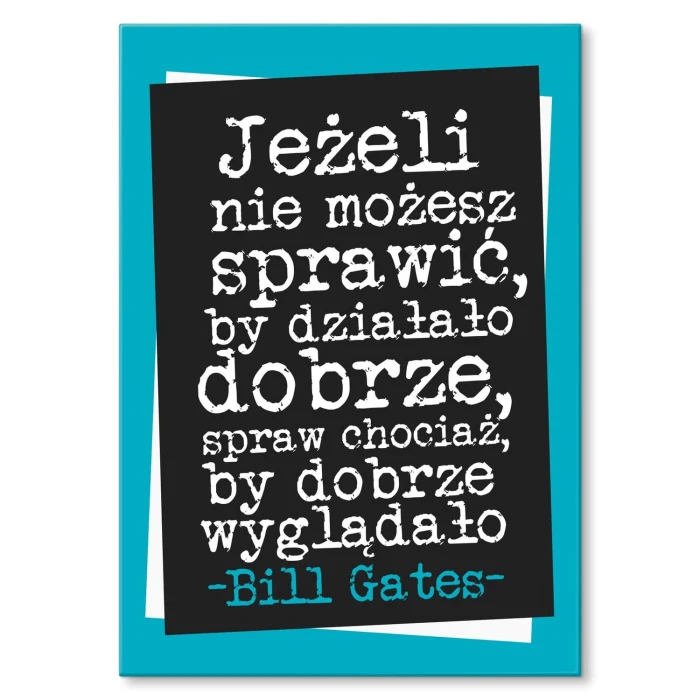 Plakat metalowy Bill Gates Prezent