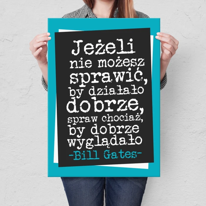 Plakat metalowy Bill Gates Prezent