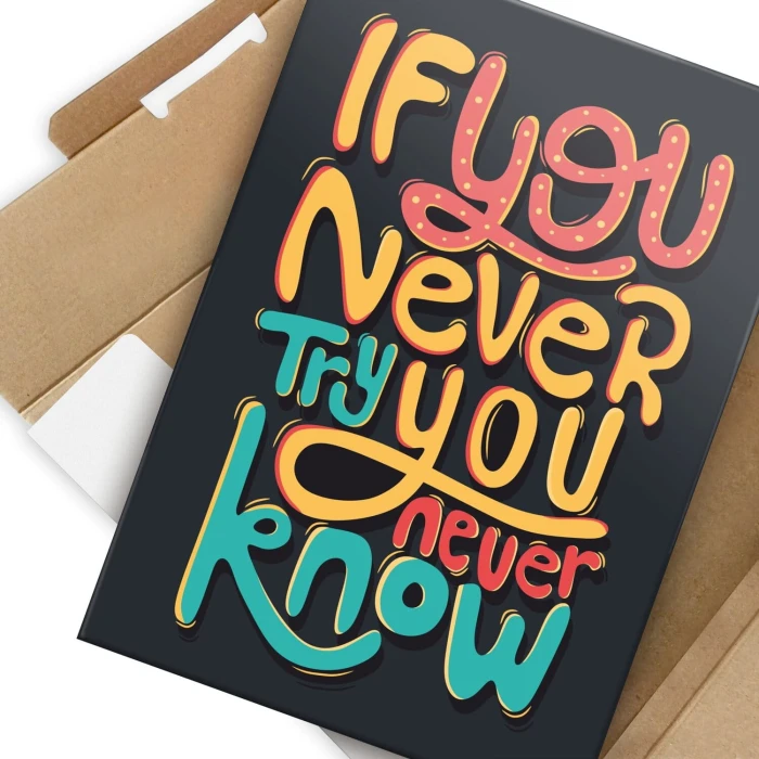 Poster metal IF YOU NEVER TRY gift