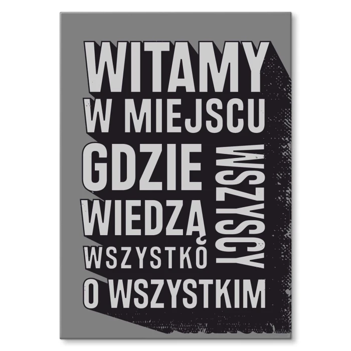 Plakat metalowy witamy w miejscu Prezent