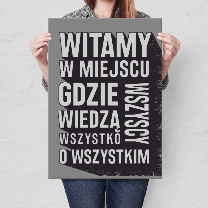 Plakat metalowy witamy w miejscu Prezent