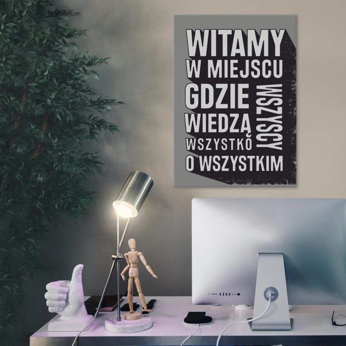 Poster metal witamy w miejscu gift
