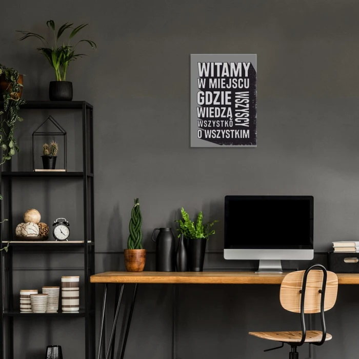 Poster metal witamy w miejscu gift