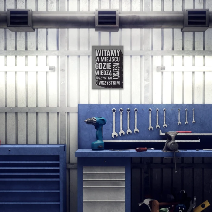 Poster metal witamy w miejscu gift
