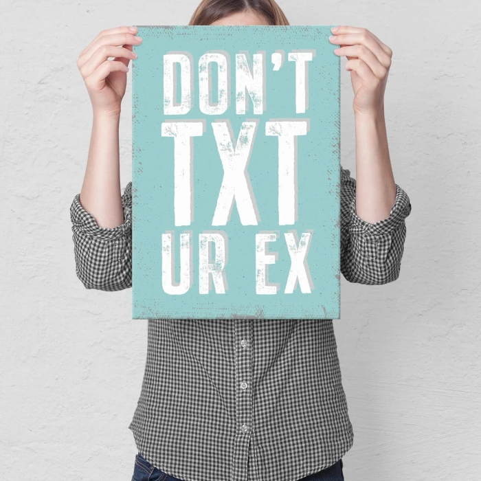 Plakat metalowy dont txt Prezent